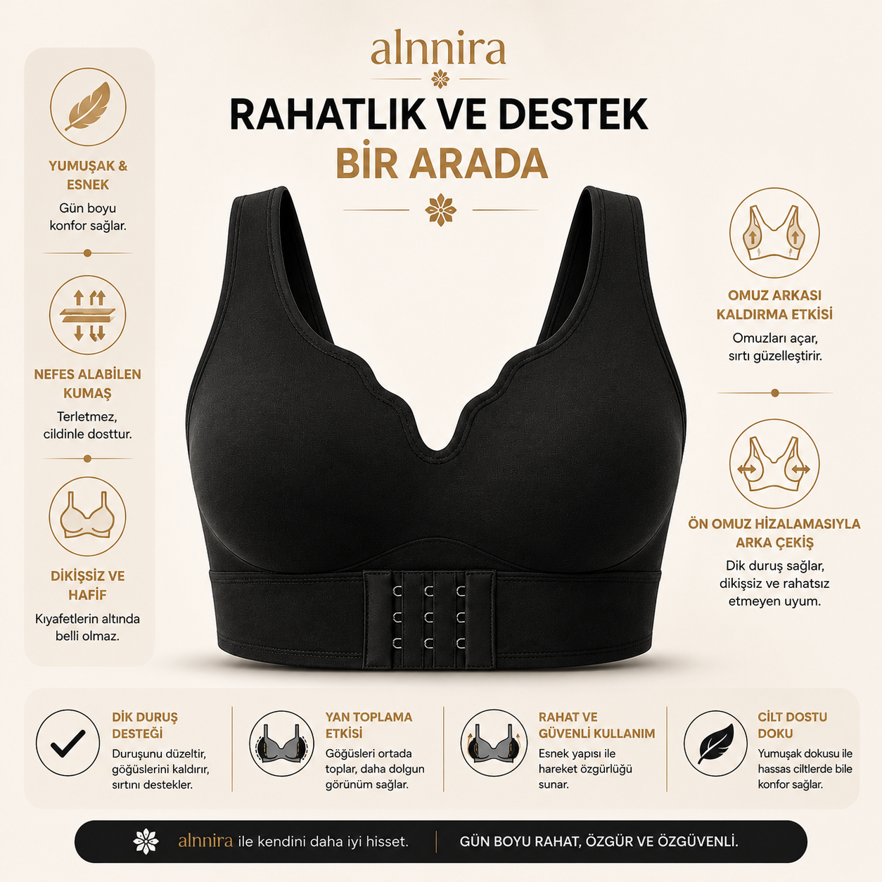 Alnnira Duruş Düzeltici Konfor Sütyeni