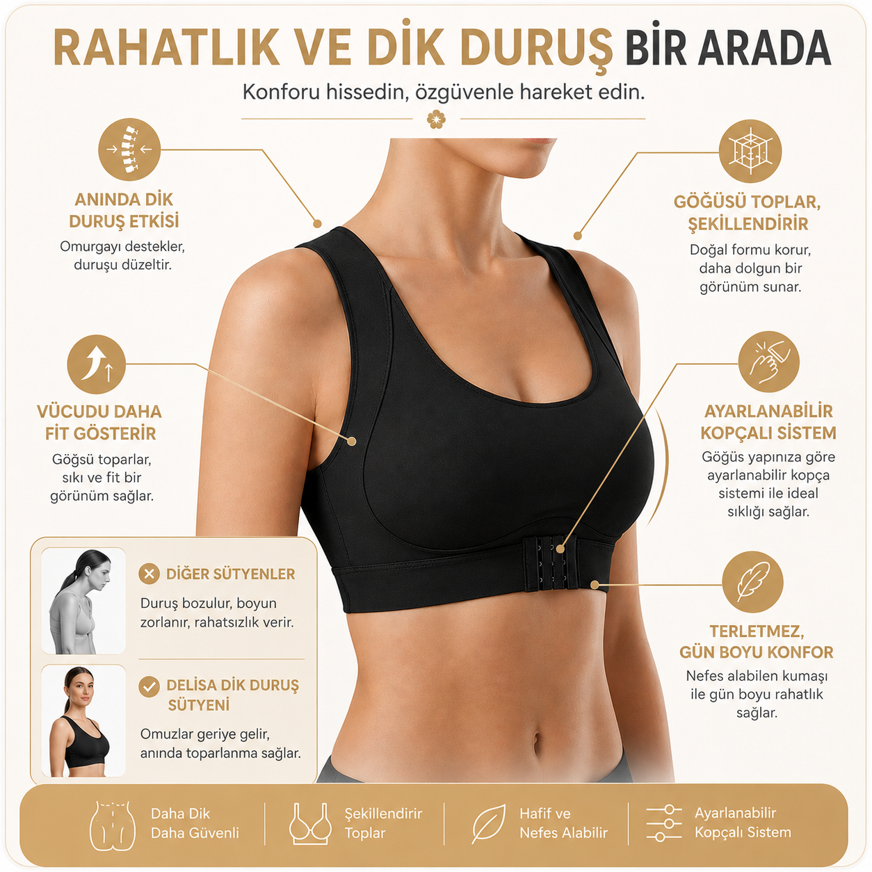 Alnnira Duruş Düzeltici Konfor Sütyeni
