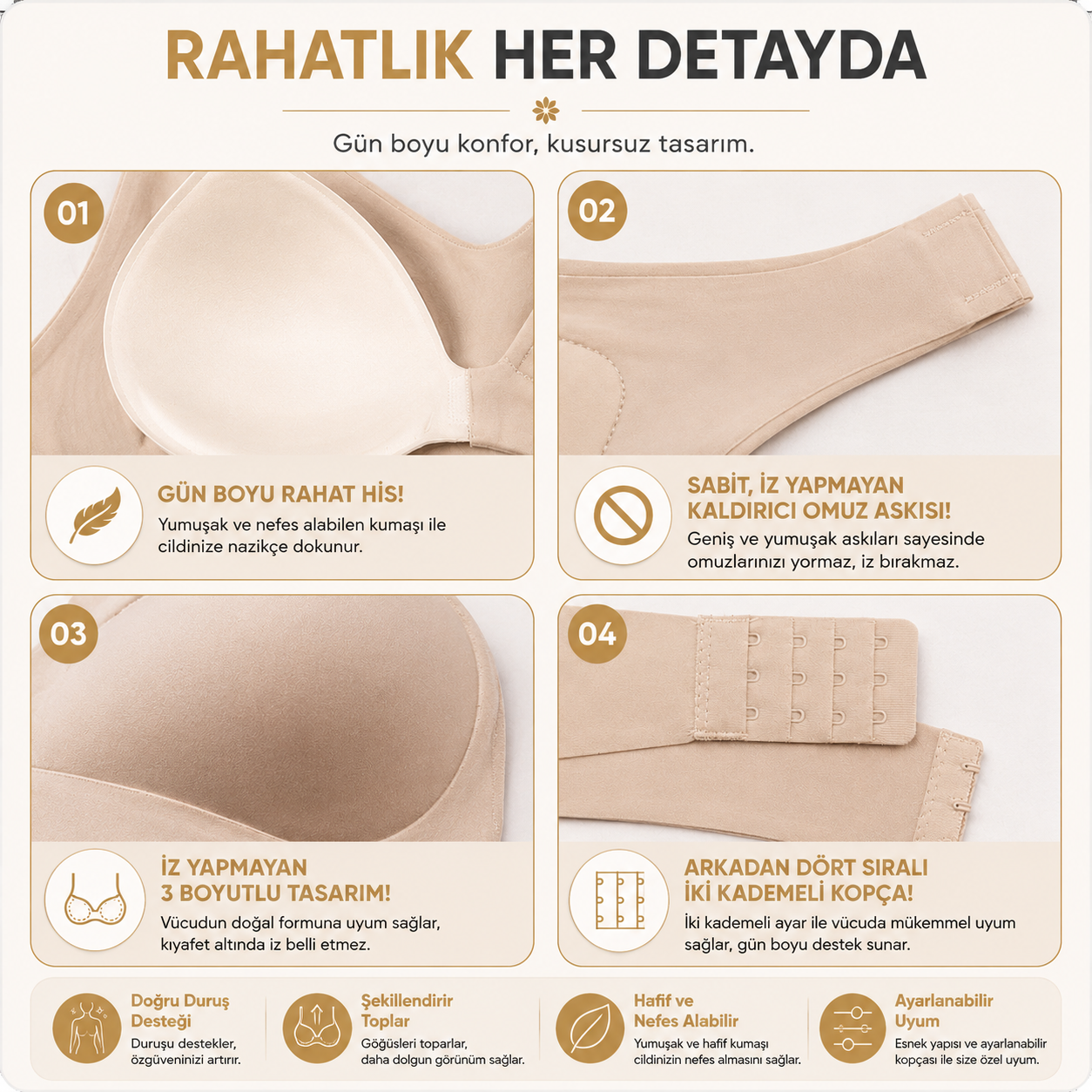 Alnnira Duruş Düzeltici Konfor Sütyeni