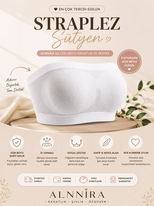 StayLift Straplez Destekli Sütyen