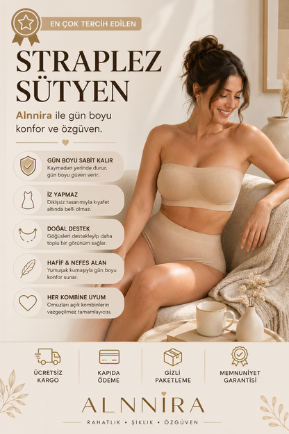 StayLift Straplez Destekli Sütyen